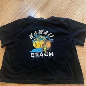 ROMWE Hawaii surfboard crop tee